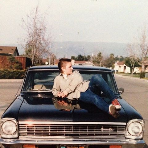 Classmate on his Chevy Nova